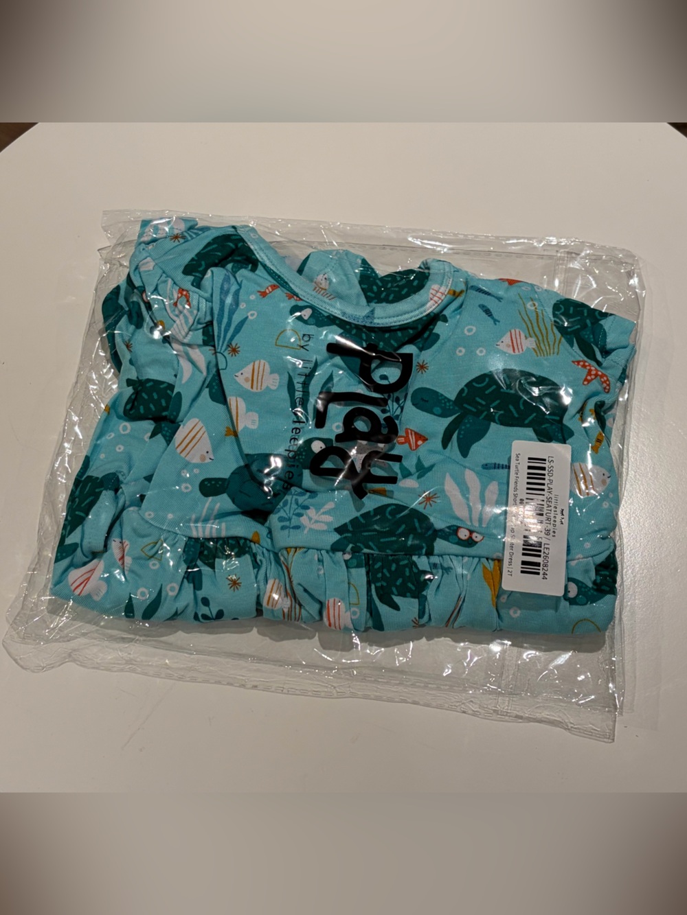 Little Sleepies Sea Turtle Friends Short Sleeve Cap Skater Dress, 2T